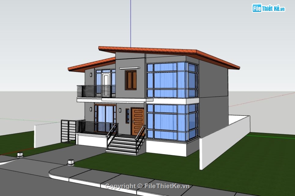 sketchup biệt thự,model su biệt thự,su biệt thự