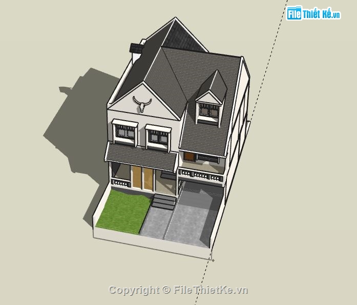 Biệt thự 2 tầng,model su biệt thự 2 tầng,biệt thự 2 tầng file su,sketchup biệt thự 2 tầng,biệt thự 2 tầng sketchup