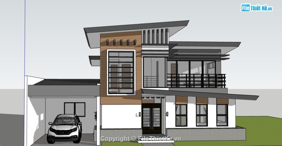 Biệt thự 2 tầng,file su biệt thự 2 tầng,model su biệt thự 2 tầng,sketchup biệt thự 2 tầng,biệt thự 2 tầng file sketchup