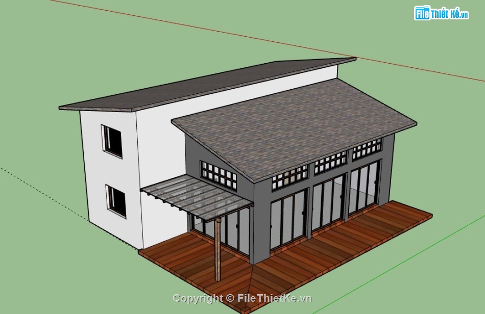 Biệt thự 2 tầng,model su biệt thự 2 tầng,file su biệt thự 2 tầng,biệt thự 2 tầng sketchup,sketchup biệt thự 2 tầng