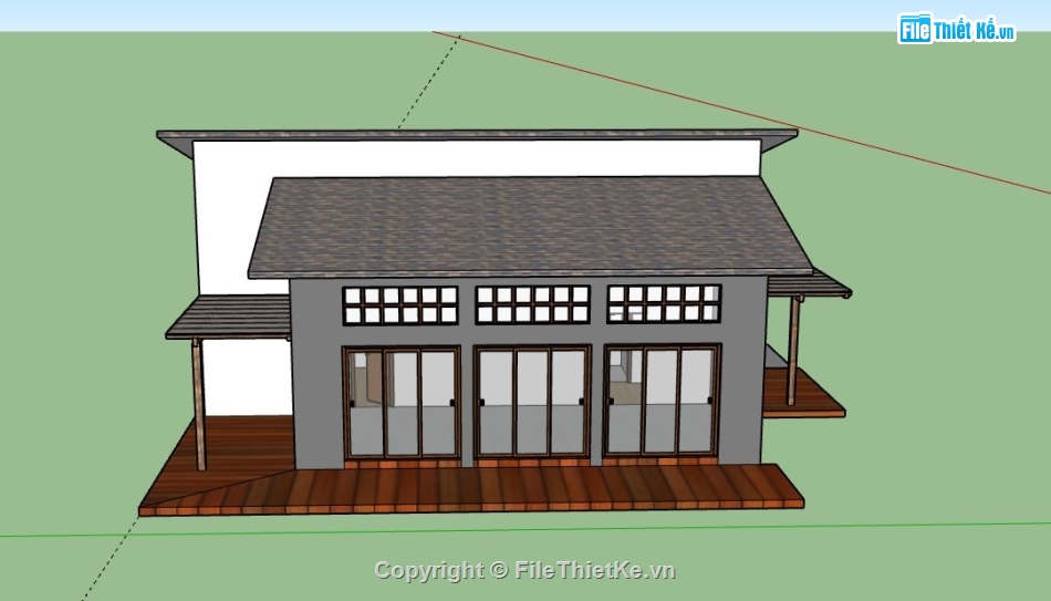 Biệt thự 2 tầng,model su biệt thự 2 tầng,file su biệt thự 2 tầng,biệt thự 2 tầng sketchup,sketchup biệt thự 2 tầng