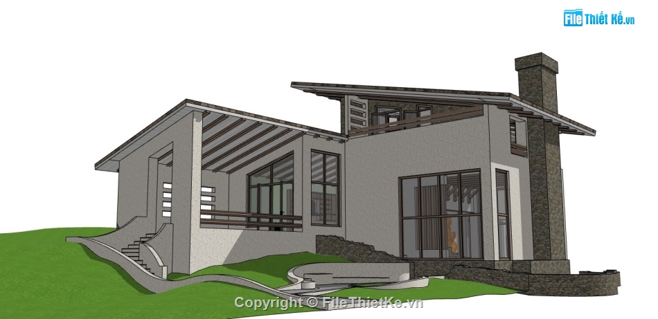 file su biệt thự,sketchup biệt thự,model su biệt thự