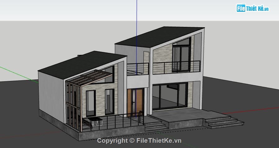 Biệt thự 2 tầng,model su biệt thự 2 tầng,biệt thự 2 tầng file su,file sketchup biệt thự 2 tầng,biệt thự 2 tầng model su