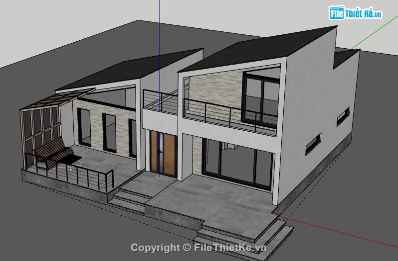 Biệt thự 2 tầng,model su biệt thự 2 tầng,biệt thự 2 tầng file su,file sketchup biệt thự 2 tầng,biệt thự 2 tầng model su