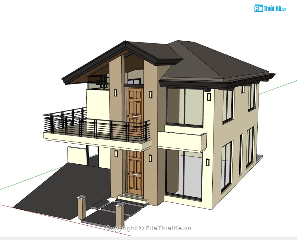 biệt thự 2 tầng,su biệt thự 2 tầng,model su biệt thự