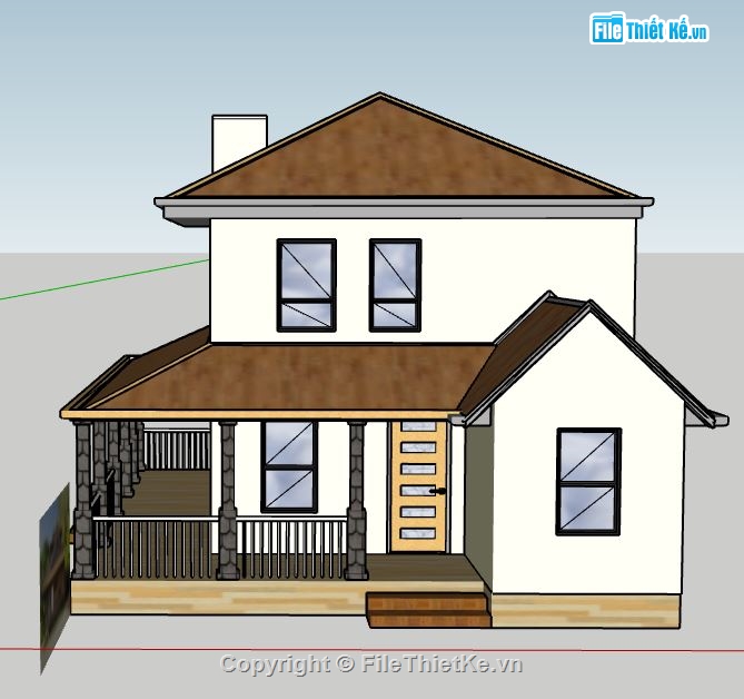 file su biệt thự,sketchup biệt thự,model su biệt thự