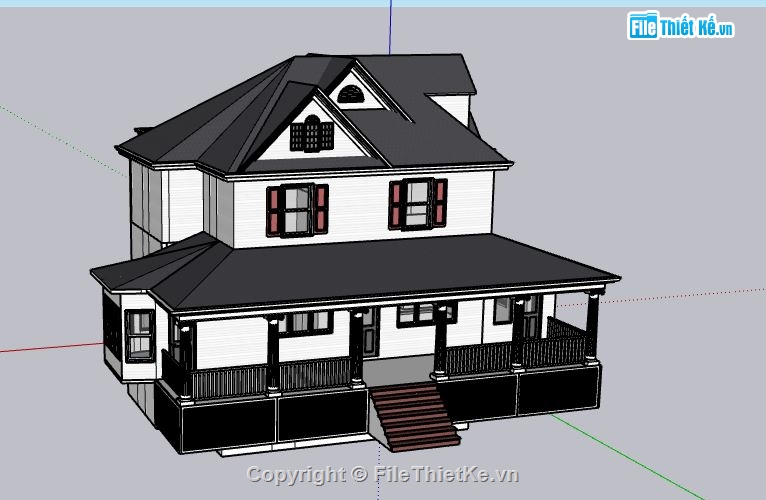 su biệt thự,model su biệt thự,sketchup biệt thự