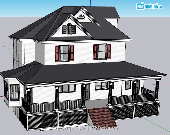 su biệt thự,model su biệt thự,sketchup biệt thự