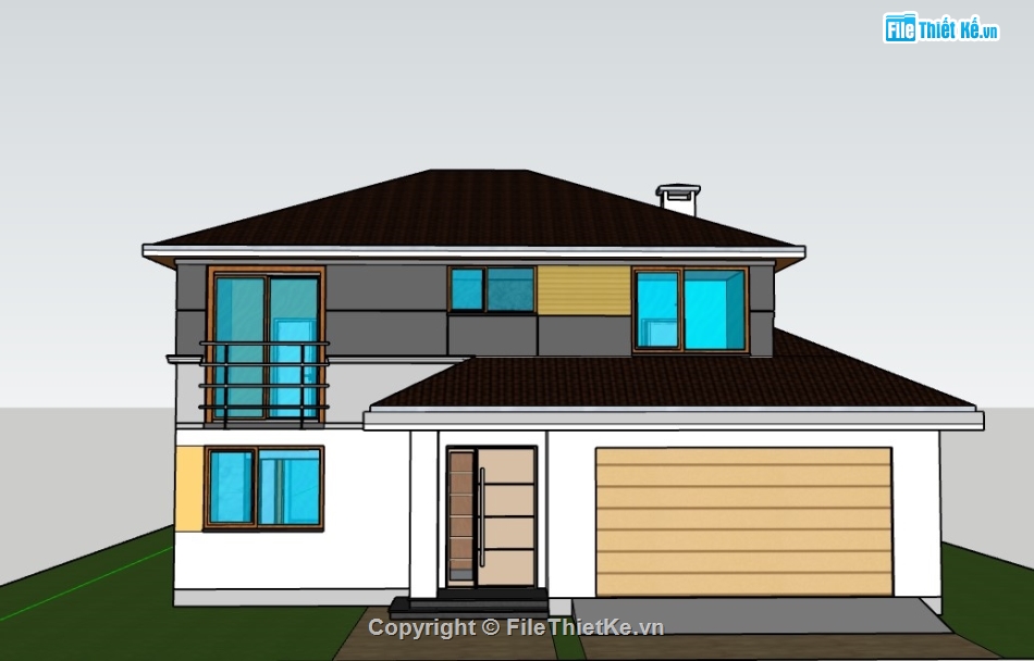 biệt thự 2 tầng,su biệt thự,model su biệt thự