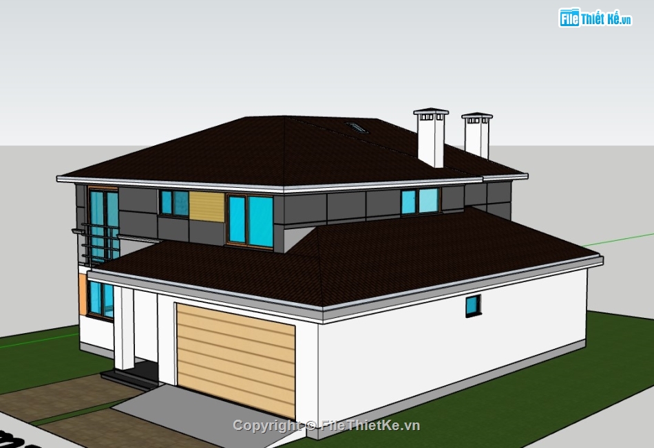 biệt thự 2 tầng,su biệt thự,model su biệt thự