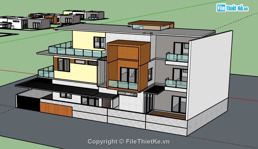 Biệt thự 3 tầng,model su biệt thự 3 tầng,file sketchup biệt thự 3 tầng,biệt thự 3 tầng model su,file su biệt thự 3 tầng