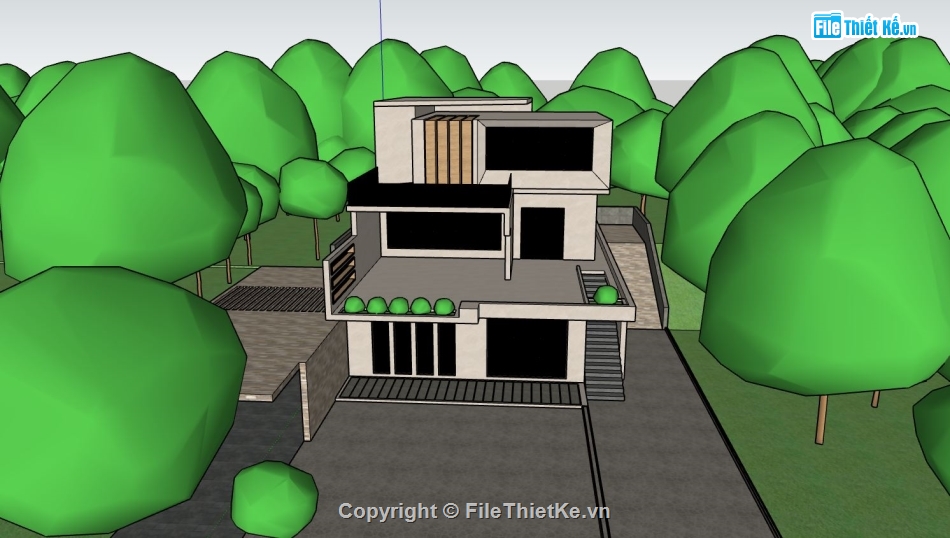 Biệt thự 3 tầng,file sketchup biệt thự 3 tầng,biệt thự 3 tầng,model su biệt thự 3 tầng,biệt thự 3 tầng file su