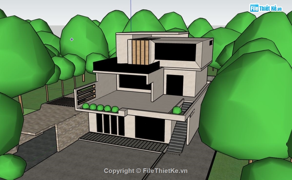 Biệt thự 3 tầng,file sketchup biệt thự 3 tầng,biệt thự 3 tầng,model su biệt thự 3 tầng,biệt thự 3 tầng file su