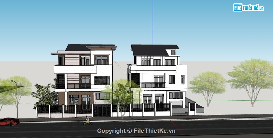 su biệt thự,model su biệt thự,sketchup biệt thự