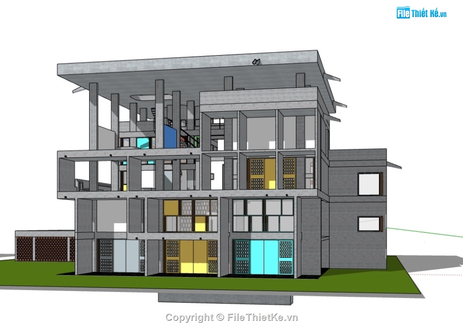 su biệt thự,model su biệt thự,sketchup biệt thự