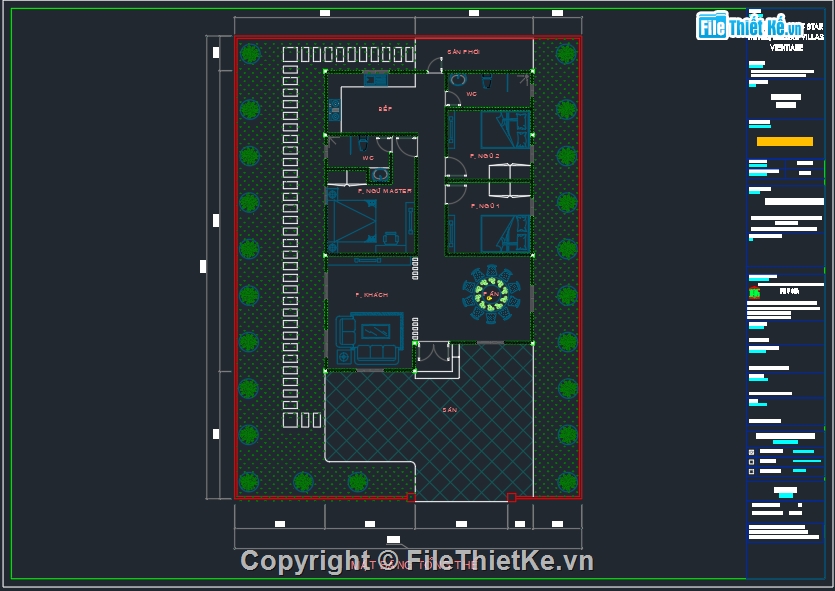 Bản vẽ nhà vườn,Các mẫu bản vẽ nhà vườn đẹp,Bản vẽ nhà vườn 9x13m đẹp