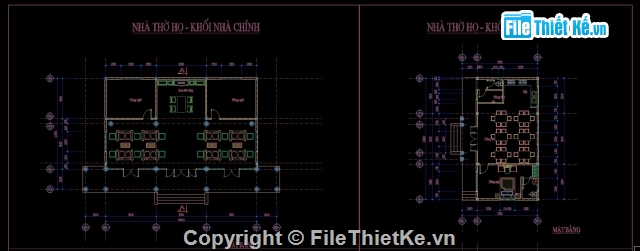 cad nhà thờ,nhà thờ họ,bản vẽ cad nhà thờ,file cad nhà thờ đẹp,file cad nhà thờ họ,Nhà thờ họ 11x15m