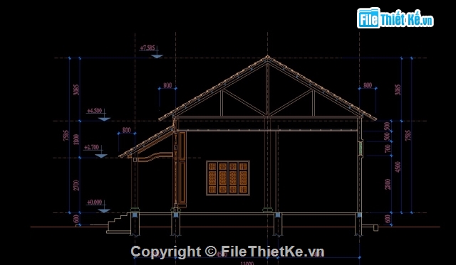 cad nhà thờ,nhà thờ họ,bản vẽ cad nhà thờ,file cad nhà thờ đẹp,file cad nhà thờ họ,Nhà thờ họ 11x15m