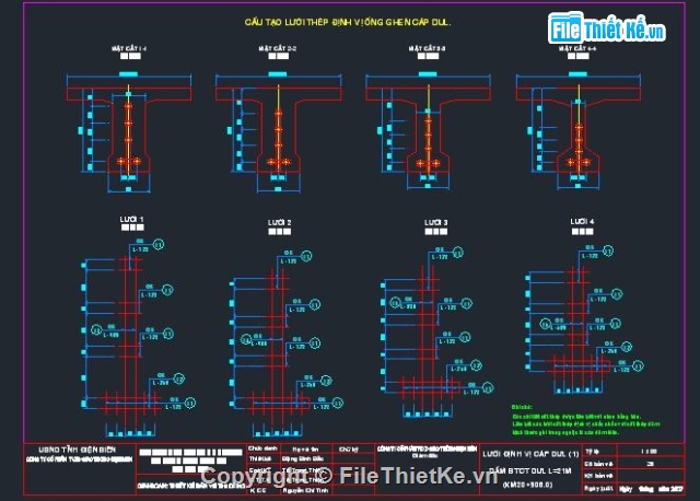 dầm T kéo sau,cầu dầm T 21m,cầu dầm T DUL 2x21m,cầu 2 nhịp T 21m