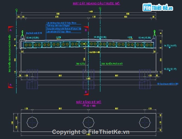 dầm bản 15m,dầm bản lỗ rỗng,bản vẽ dầm bản,dầm bản rỗng,dầm 15 m,dầm bản rỗng 24m