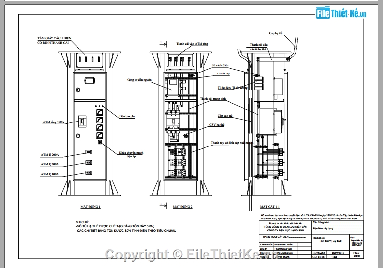 trạm điện,thiết kế trạm biến áp,thiết kế trạm điện,trạm biến áp điện,Chi tiết tủ,tủ điện