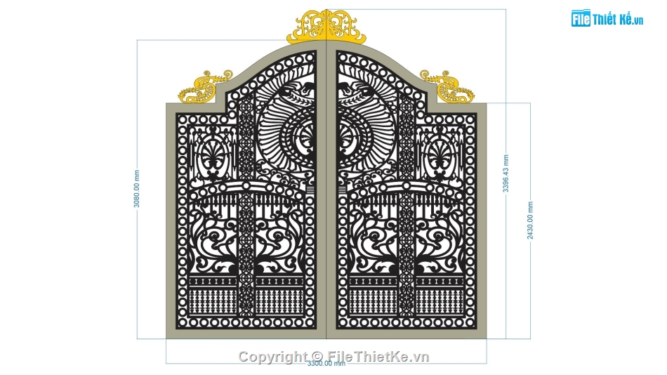cổng 2 cánh biệt thự,file cnc cổng 2 cánh,mẫu cnc cổng 2 cánh