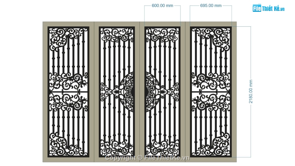 cổng 4 cánh cnc,file cnc cổng 4 cánh,mẫu cnc cổng 4 cánh