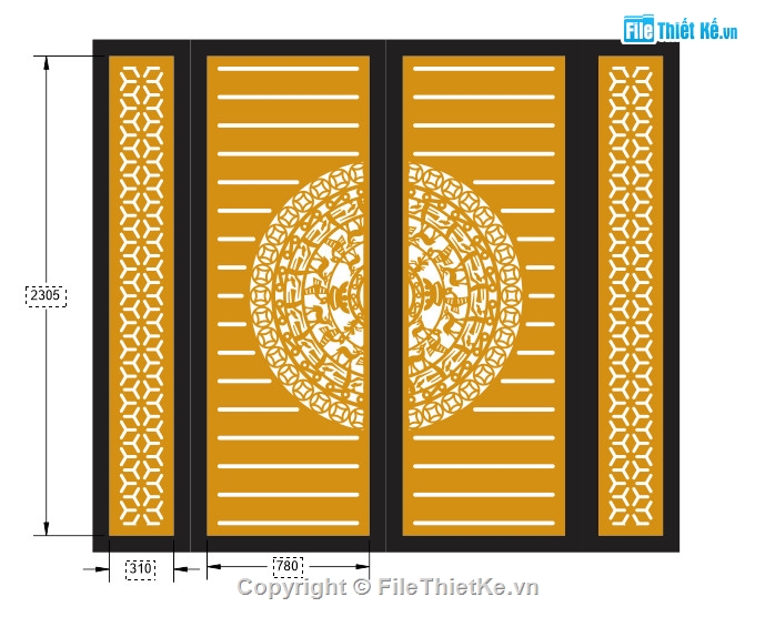 Cổng CNC 4 cánh,mẫu cổng 4 cánh,file cổng 4 cánh