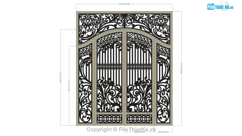 CNC cổng 4 cánh,cổng đẹp 4 cánh,file cnc cổng 4 cánh