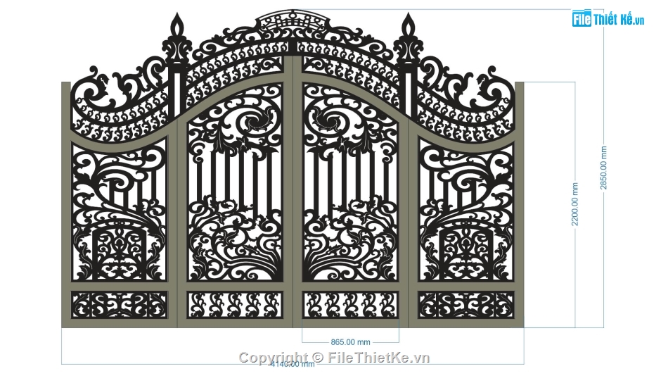 CNC cổng 4 cánh,cổng đẹp 4 cánh,file cnc cổng 4 cánh