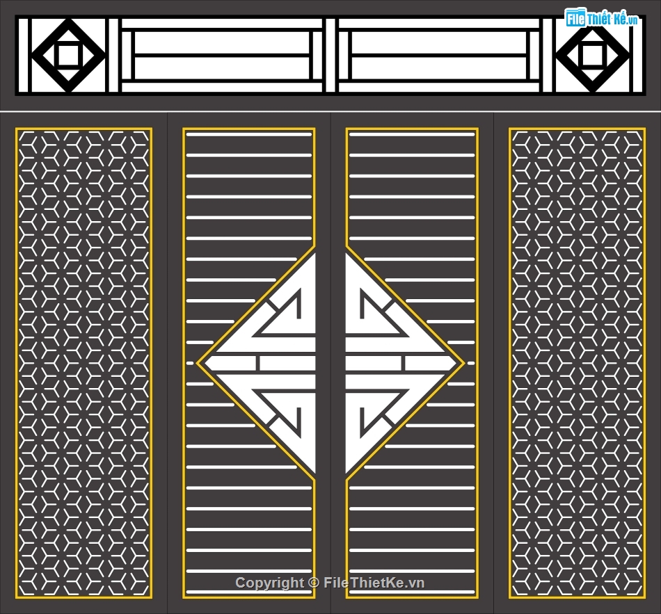 cổng 4 cánh cnc,file cnc cổng 4 cánh,mẫu cổng 4 cánh