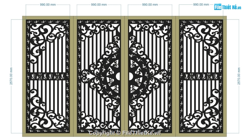 cổng 4 cánh cnc,file cnc cổng 4 cánh,cổng 4 cánh,mẫu cổng 4 cánh