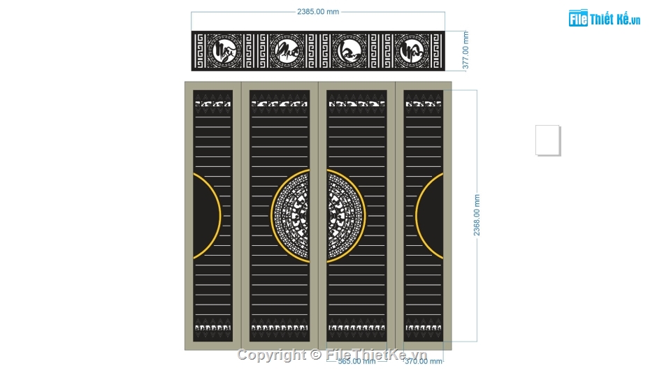 Cổng 4 cánh,ngũ phúc lâm môn,Cổng 4 cánh CNC đẹp,cổng đẹp 4 cánh