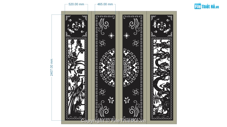 cổng phúc thọ,mẫu cổng phúc thọ,file cnc cổng phúc thọ
