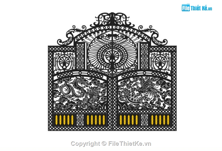 Cổng 2 cánh file dxf,Cổng cnc 2 cánh file dxf,Cổng CNC 2 cánh đẹp,Cổng tứ linh 2 cánh,Cổng tứ linh cnc