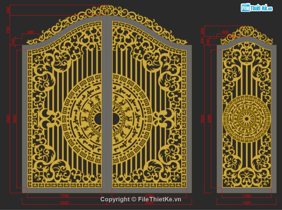 file cnc cổng 2 cánh,thư viện cửa file cad,mẫu cổng sắt,cửa cổng thiết kế nai cò,cửa cổng cnc cắt plasma laser