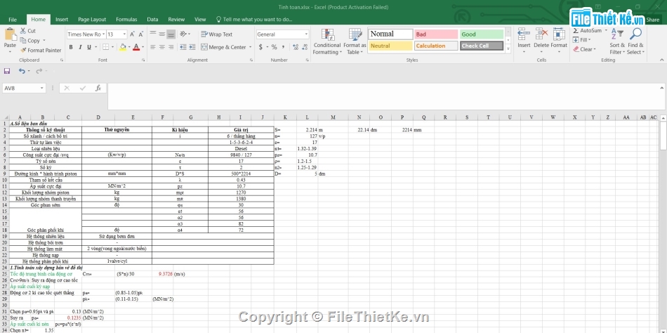 Đồ án,bản vẽ cơ khí,cơ khí ô tô,thuyết minh,excel,Đồ án thuyết minh