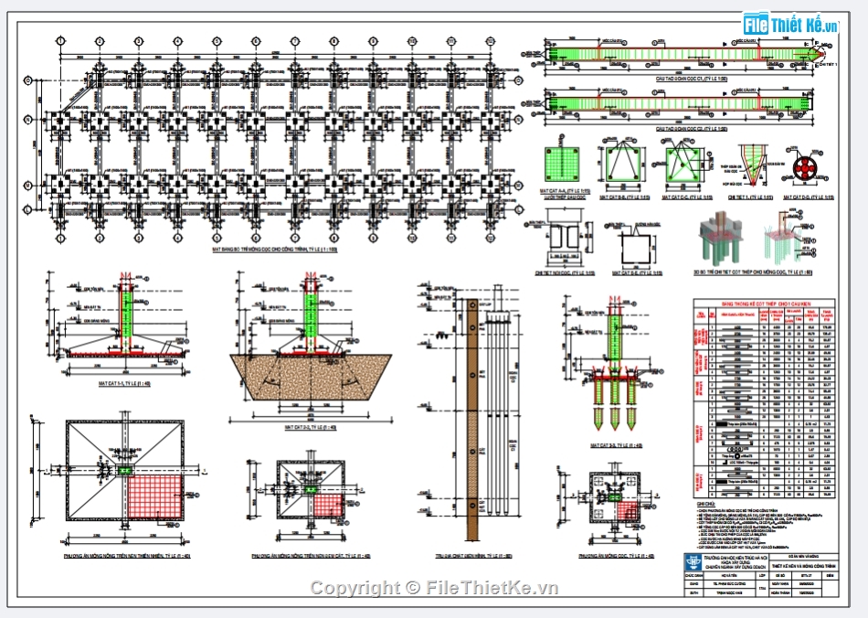 Đồ án,mặt bằng,bản vẽ kết cấu,thuyết minh,kết cấu móng,mặt bằng móng