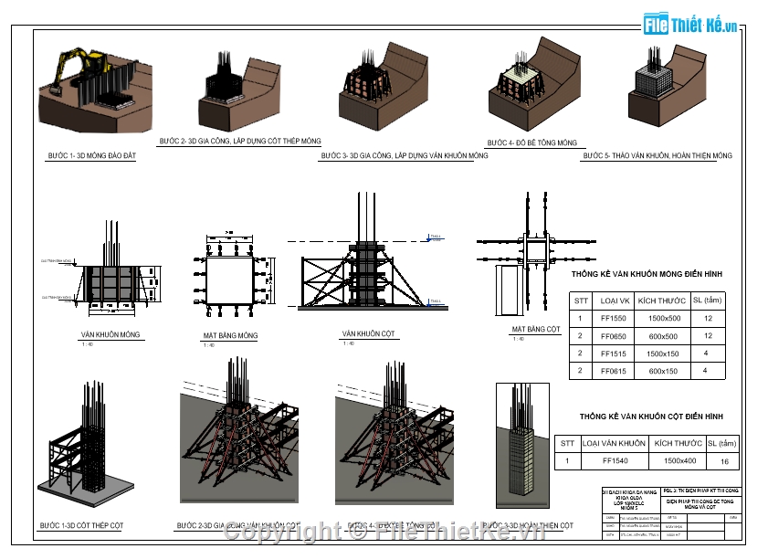 Đồ án,thi công,kết cấu móng,thi công móng