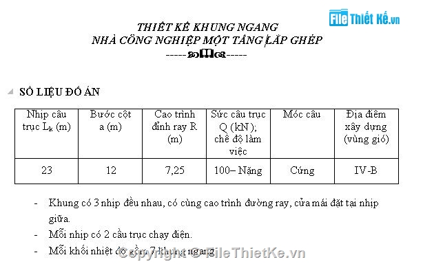 đồ án bê tông cốt thép,đồ án btct,đồ án bê tông,nhà công nghiệp lắp ghép,khung ngang nhà công nghiệp