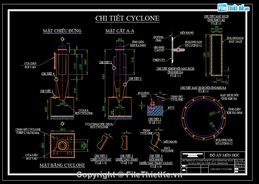 Đồ án,đồ án hệ thống khí thải,Đồ án cad