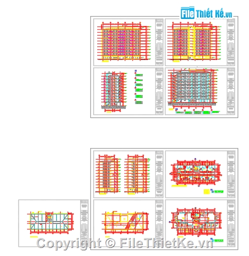 nhà cao 10 tầng,file cad nhà 10 tầng,đồ án nhà 10 tầng