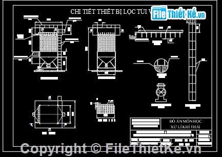 Đồ án,đồ án cad,đồ án xử lý khí thải