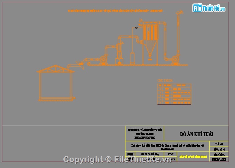 Đồ án,nhà máy,cad nhà máy