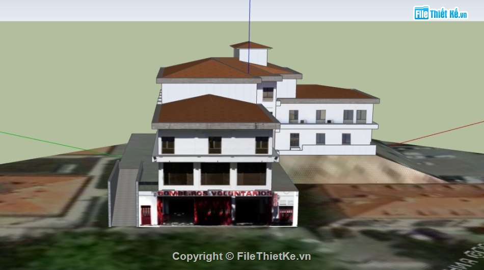 Biệt thự 3 tầng,model su biệt thự 3 tầng,file su biệt thự 3 tầng,sketchup biệt thự 3 tầng,file sketchup biệt thự 3 tầng