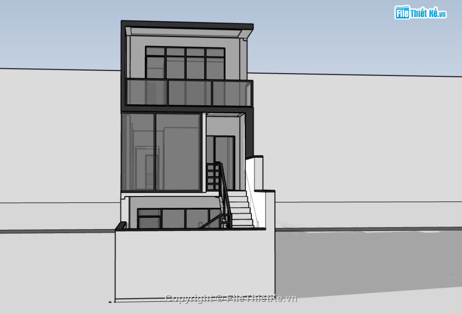 Nhà phố 2 tầng,Nhà 2 tầng đẹp,model su nhà phố 2 tầng,nhà phố 2 tầng file su,sketchup nhà phố 2 tầng