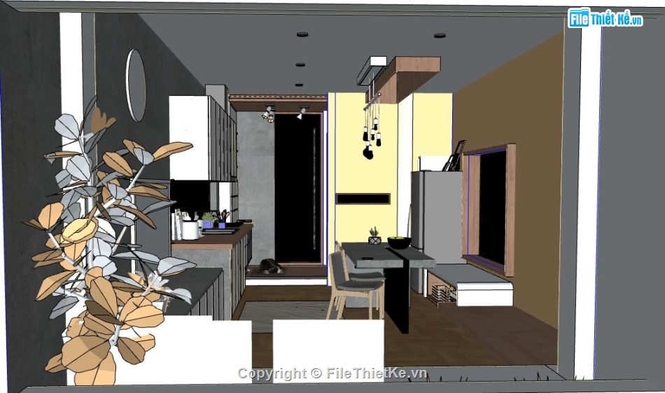 Phòng bếp file sketchup,phòng bếp model su,file sketchup phòng bếp,phòng bếp file su,model su phòng bếp