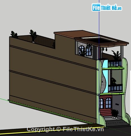 Nhà phố 3 tầng,model su nhà phố 3 tầng,file su nhà phố 3 tầng