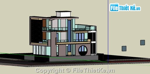 Nhà phố 3 tầng,file su nhà phố 3 tầng,sketchup nhà phố 3 tầng