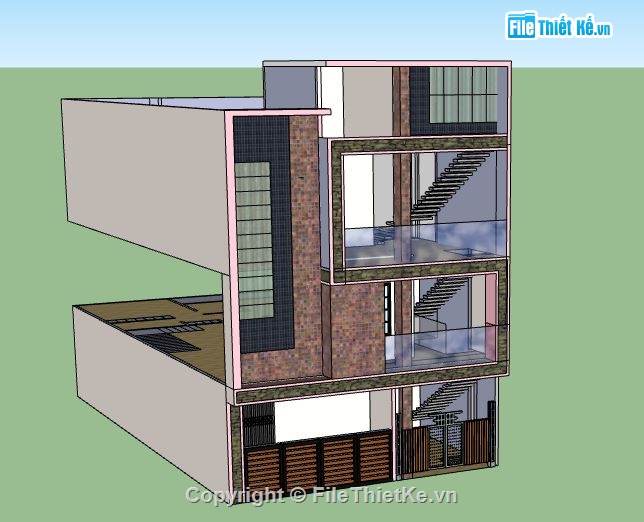 Nhà phố 3 tầng,model su nhà phố 3 tầng,nhà phố 3 tầng sketchup